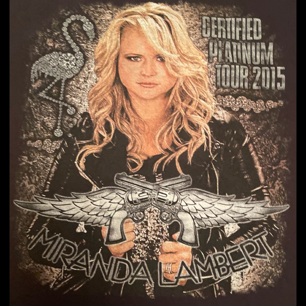 Miranda Lambert Certified Platinum 2015 concert tee shirt sz medium